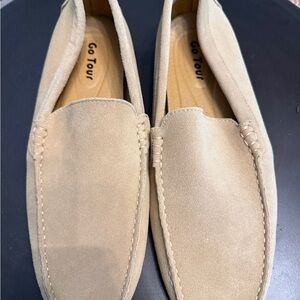 Men's Beige Suede Loafers